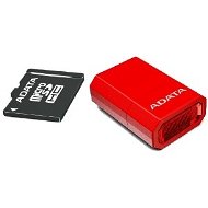 A-DATA Micro SDHC 16GB Class 2 + USB Reader V3 red - Speicherkarte