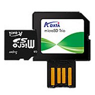 Paměťová karta Micro Secure Digital DATA Trio 512MB Adaptér USB - Pamäťová karta