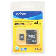 A-DATA Micro SDHC 4GB Class 6 + SD adapter - Memory Card