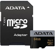 ADATA Premier Pro V30G micro SDXC 64GB UHS-I U3 + SD adapter - Memory Card