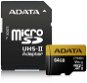 ADATA Premier ONE Micro SDXC 64GB USH-II U3 Class 10 + SD adapter - Memóriakártya