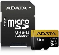 ADATA Premier ONE Micro SDXC 64GB USH-II U3 Class 10 + SD adapter - Memóriakártya