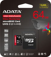 ADATA MicroSDXC 64 GB High Endurance + SD-Adapter - Speicherkarte