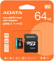 ADATA MicroSDXC 64GB Premier Pro + SD adaptér - Paměťová karta