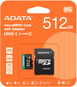 ADATA MicroSDXC 512GB Premier Pro + SD adaptér - Paměťová karta