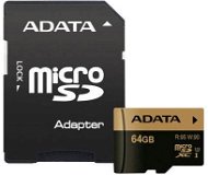 ADATA XPG Micro SDXC 64GB UHS-I U3 Class 10 + SDHC adapter - Memóriakártya