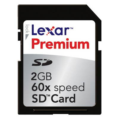 LEXAR Secure Digital 2GB Premium 60x - Memory Card - Main image
