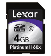 LEXAR Secure Digital 4GB Platinum II Series Class 4 - Memory Card