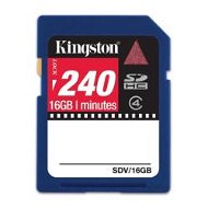Kingston SDHC 16GB Class 4 Video card 240min - Paměťová karta