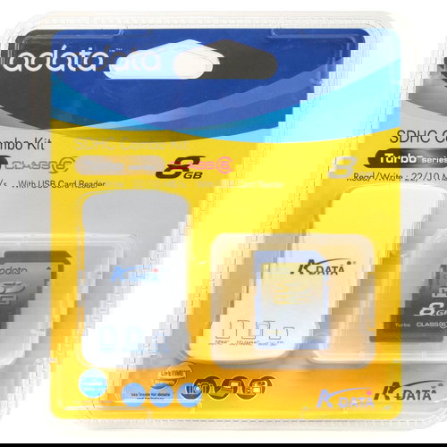 A-DATA Secure Digital 8GB Turbo SDHC + USB Reader - Memory Card - Main image