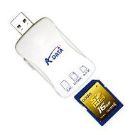 A-DATA Secure Digital 16GB Turbo SDHC + USB Reader - Memory Card
