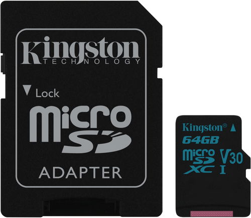 Kingston Canvas Go! MicroSDXC 64GB UHS-I U3 + SD adaptér - Paměťová karta - Hlavní obrázek