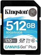 Memóriakártya Kingston Canvas Go! Plus SDXC 512GB + SD adapter - Paměťová karta