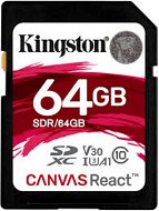 Kingston Canvas React SDXC 64GB A1 UHS-I V30 - Memóriakártya