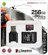 Kingston Canvas React Plus microSDXC 256GB + SD adapter és kártyaolvasó - Memóriakártya