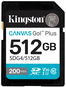 Kingston SDXC Canvas Go Plus Gen4 512GB - Paměťová karta