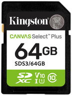 Kingston SDXC 64GB Canvas Select Plus Gen 3 - Paměťová karta