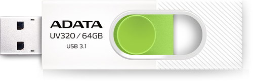 ADATA UV320 64GB, white-green - Flash Drive - Main image