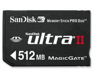 SanDisk Memory Stick PRO DUO Ultra II 60x 512MB MagicGate + adaptér pro standardní MS - Memory Card