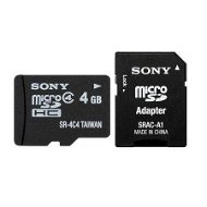 SONY Micro SDHC 4GB Class 4 + SD adapter - Memory Card