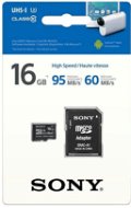Sony MicroSDHC 16GB Class 10 + SD Adapter - Memory Card