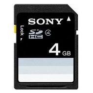 SONY Secure Digital 4GB SDHC Class 4 + camera case - Memory Card