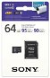 Sony MicroSDXC 64GB Class 10 UHS-I + SD adapter - Memory Card