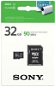 Sony MicroSDHC 32GB Class 10 UHS-I + SD Adapter - Memory Card
