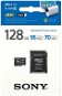 Sony micro SDXC 128GB Class 10 UHS-I U3 + SD adapter - Memory Card