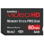 SanDisk Memory Stick Pro Duo 4GB Ultra Video HD 60 minut - Memory Card