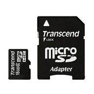 Transcend MicroSDHC 16GB Class 6 + SD adaptér - Speicherkarte