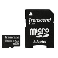 Transcend MicroSDHC 16GB Class 10 + SD adaptér - Memory Card