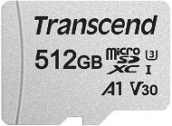 Transcend microSDXC 300S 512GB + SD adapter - Memóriakártya