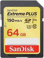 SanDisk SDXC 64GB Extreme Plus UHS-I (V30) U3 - Memory Card