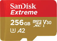 SanDisk microSDXC 256 GB Extreme + Rescue PRO Deluxe + SD adapter - Memóriakártya