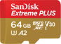 SanDisk microSDXC 64 GB Extreme PLUS + Rescue PRO Deluxe + SD adapter - Memóriakártya