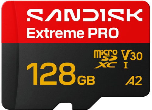 SANDISK microSDXC 128GB Extreme PRO + SD adaptér - Memory Card - Main image