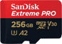 Memóriakártya SanDisk microSDXC 256 GB Extreme PRO + Rescue PRO Deluxe + SD adapter - Paměťová karta