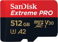 SanDisk microSDXC 512GB Extreme PRO + Rescue PRO Deluxe + SD adaptér