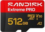 SANDISK microSDXC 512GB Extreme PRO + SD adaptér - Memory Card