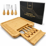 Durawe Company Bamboo Cheese Board with Knife Set – XL - Serving Board