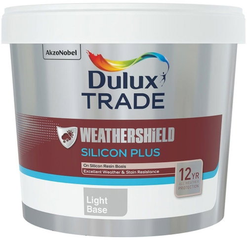 Dulux Trade Weathershield Silicon Plus 10L RAL 7000 Squirrel Grey - Facade Paint - Main image