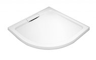 WELLMALL Hard 90 × 90 × 3,5 cm Sprchová vanička čtvrtkruhová mramorová  - Shower Tub