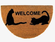 DuraHome rohož gumová kokosová 45 × 75 Welcome Cats - Doormat