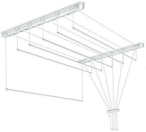 DuraHome stropní sušák bílý 6 × 160 cm - Sušák na prádlo - Hlavní obrázek