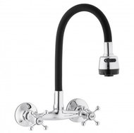 DuraHome Sink mixer, DENALI 50547, wall-mounted, black - Tap