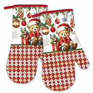 DuraHome kitchen gloves, Christmas design, 2 pairs, XRM120 - Oven Mitt