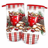 DuraHome kitchen gloves, Christmas design, 2 pairs, XRM287 - Oven Mitt
