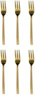 DuraHome Dessert fork PIANO, 6 pcs, shiny, gold - Cutlery Set