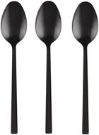DuraHome Teaspoon PIANO, 3 pcs, glossy, black - Spoon set